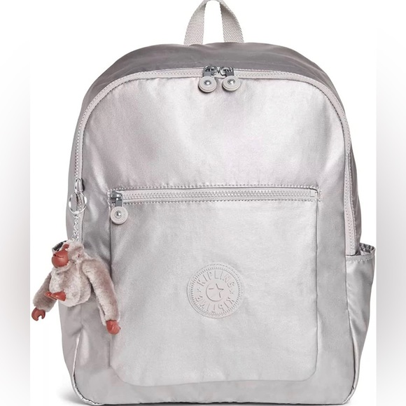 Kipling silver metallic backpack! Brand new! - Picture 1 of 6